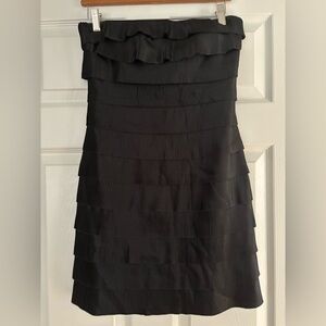 Express Black Strapless Tiered Dress. Brand new, never worn.